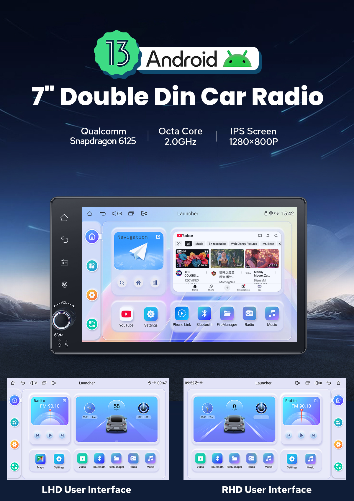2-Din Universal 7 inch Car Radio Multimedia Video Player