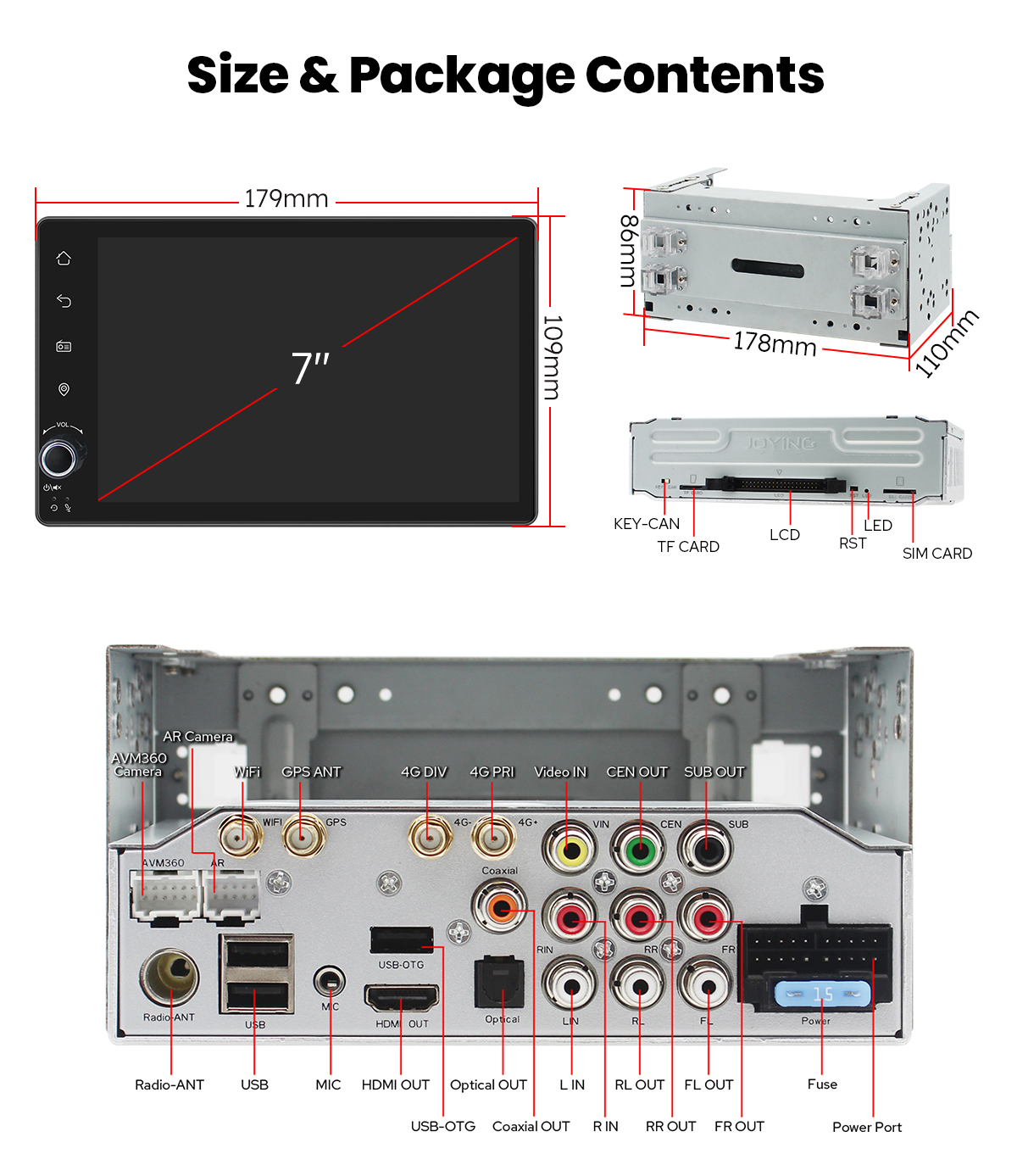 2-Din Universal 7 inch Car Radio Multimedia Video Player