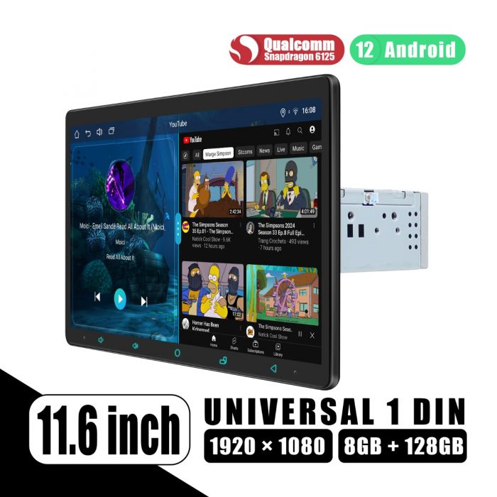 11.6 Inch HD Radio Android 12 Radio with HDMI - Joying